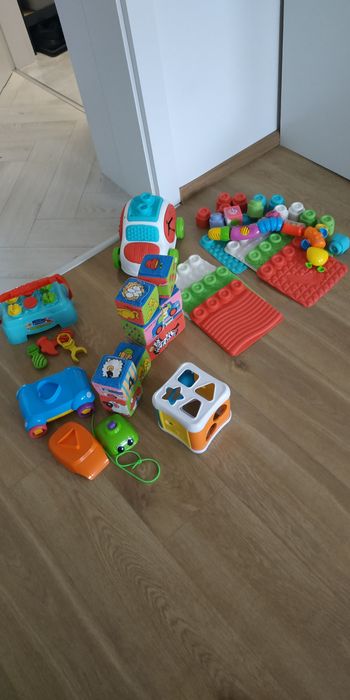 Duży zestaw Okazja Klocki sensoryczne sorter Chicco beby clementoni