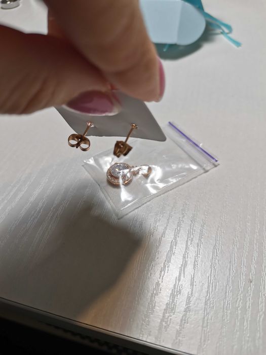 Сережки серьги кулон золото медицинское