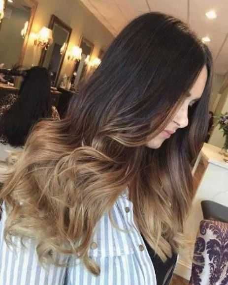 Doczepiane włosy clip in 65 cm ombre brąz blond
