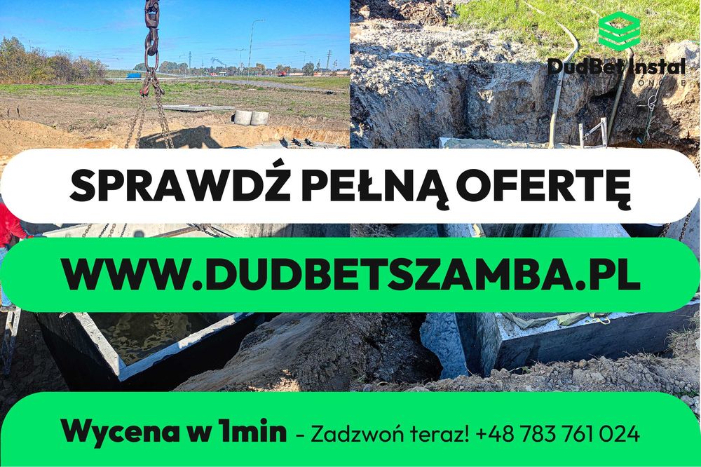 Szambo Szamba Betonowe Zbiornik Betonowy na Wodę Deszczówkę 2-14m³