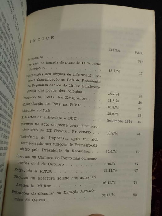 Vasco Gonçalves "Discursos"