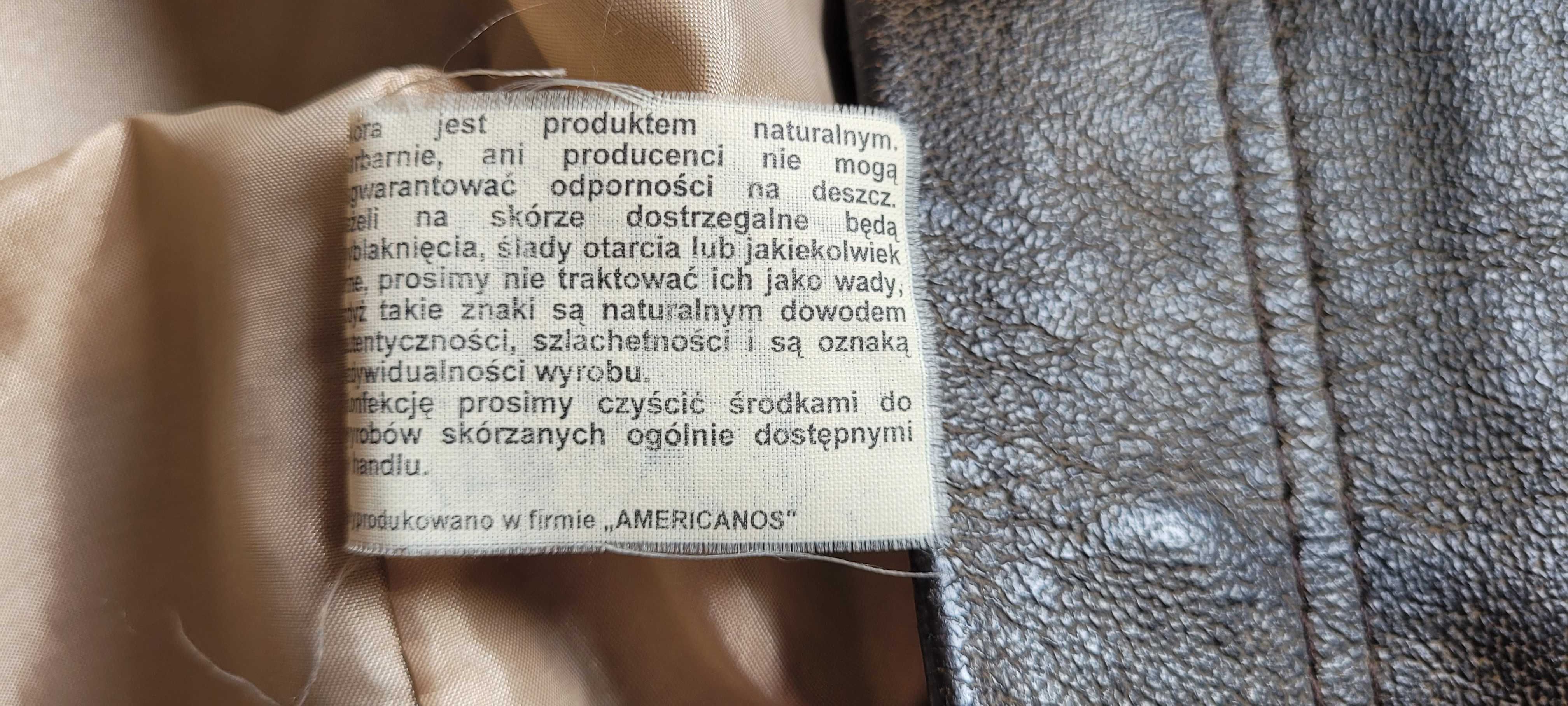 Niepowtarzalna kurtka skórzana męska AMERICANOS z lat 90-tych