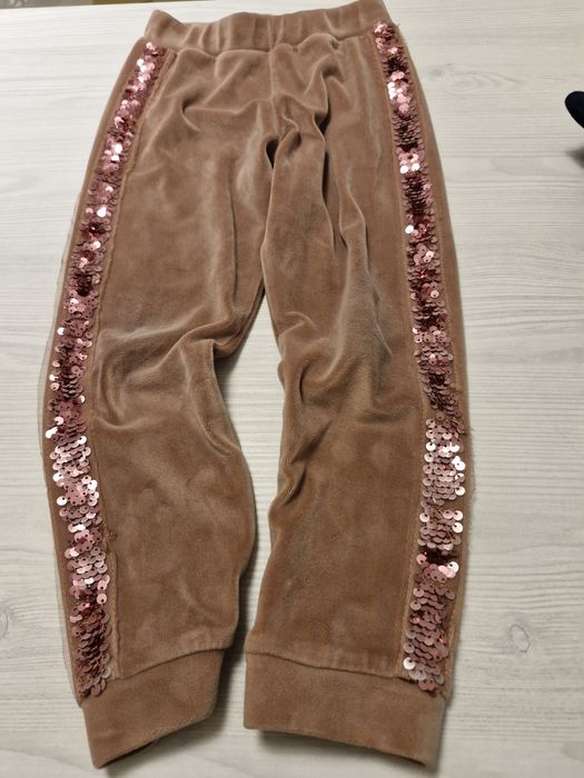 Spodnie welurowe dziewczęce