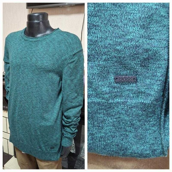 реглан красивого зелёного цвета hugo boss slim made in tunisia