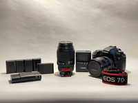 Canon 7D w pełnym zestawie z dwoma obiektywami
