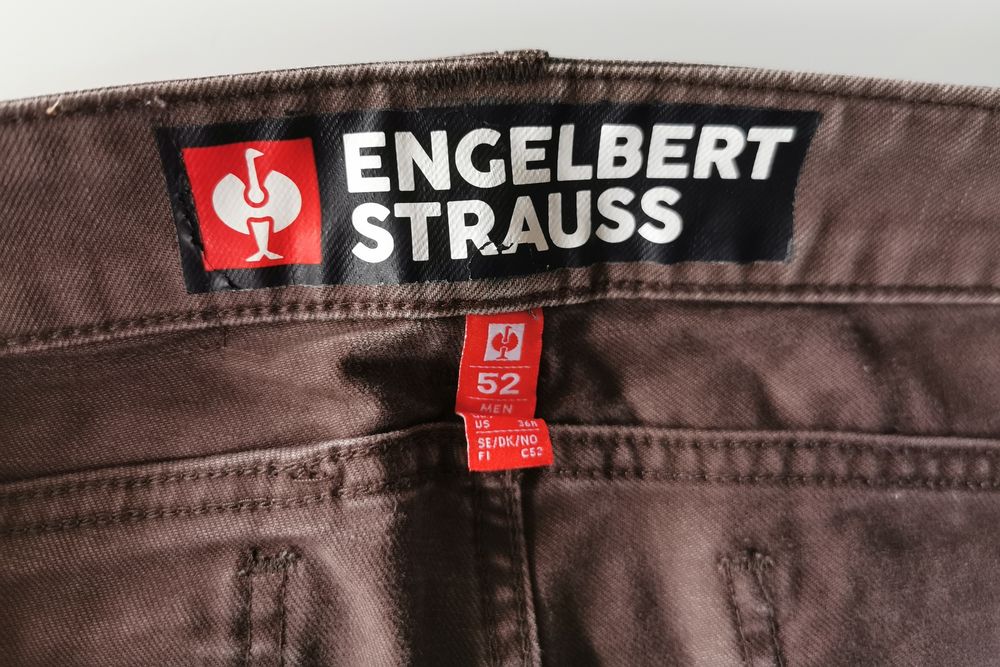 Nowe spodnie Engelbert Strauss jeansowe, bawelniane, rozm 52