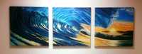 Картина "Морська хвиля", олійні фарби, полотно, триптіх