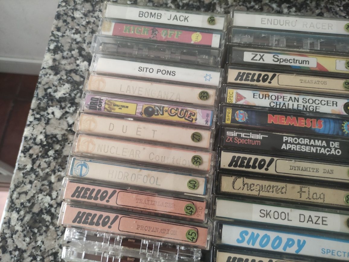 Lote de 45 K7s para Spectrum 48k e 128k