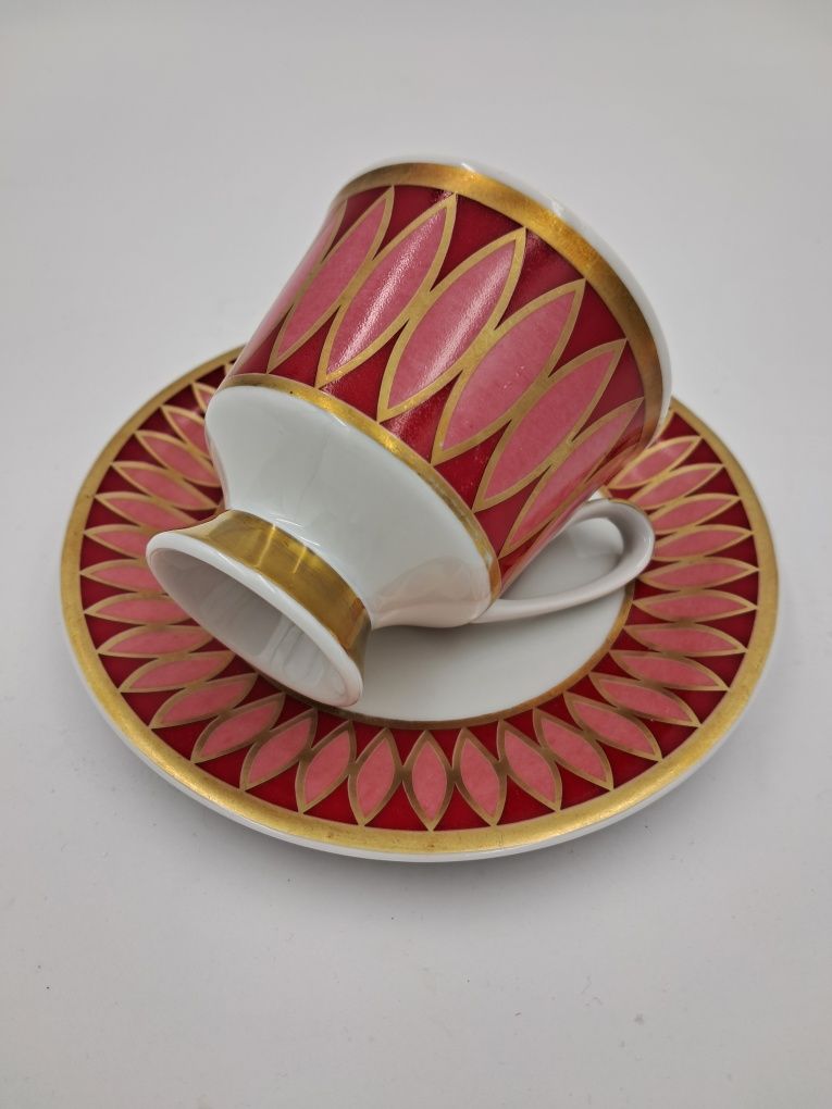Bavaria Johann Seltmann duo talerzyk I filiżanka porcelana vintage