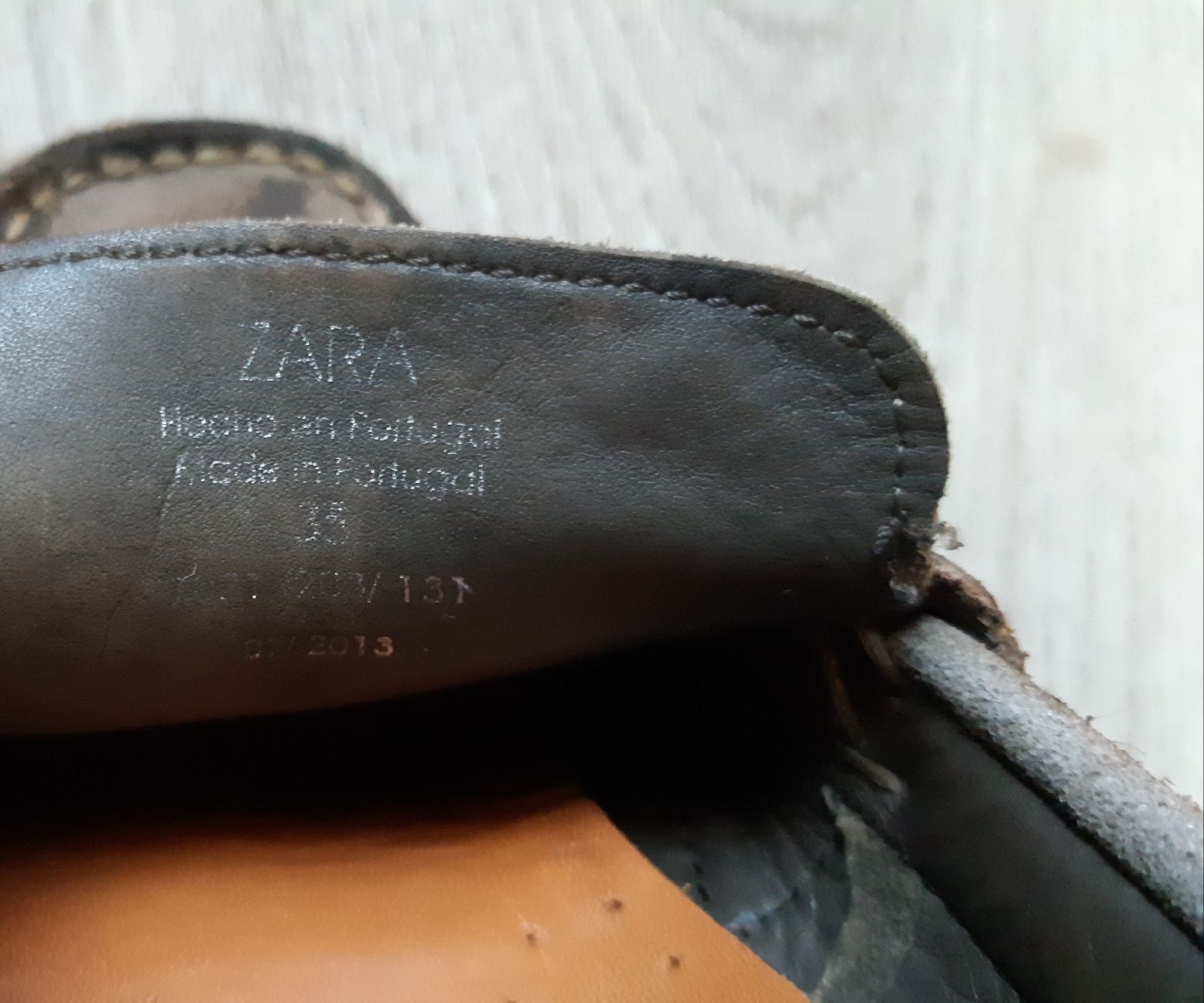 Мокасины zara замшевые