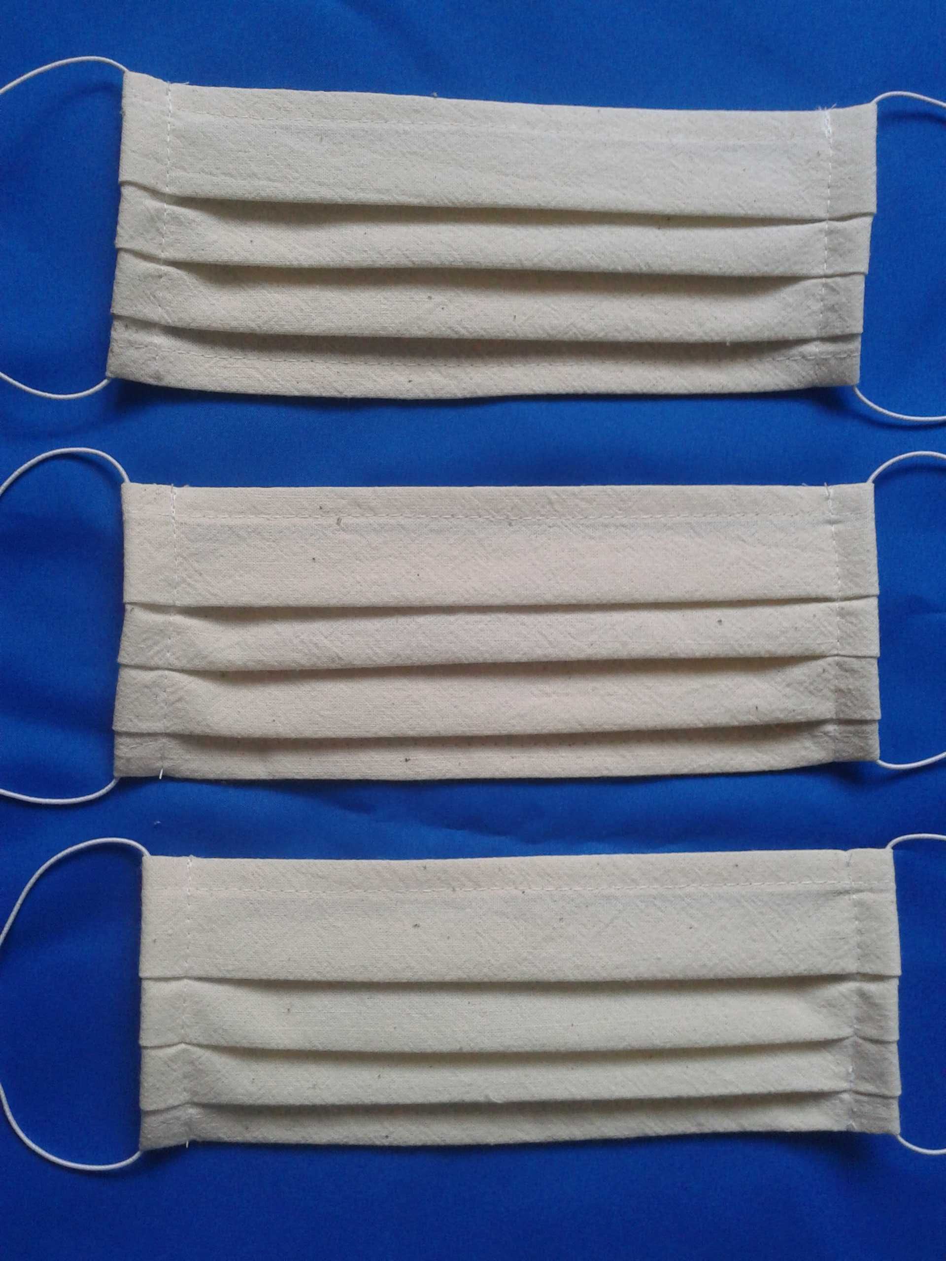 maseczka maska 1-warstwowa z surówki bawełnianej wielorazowa