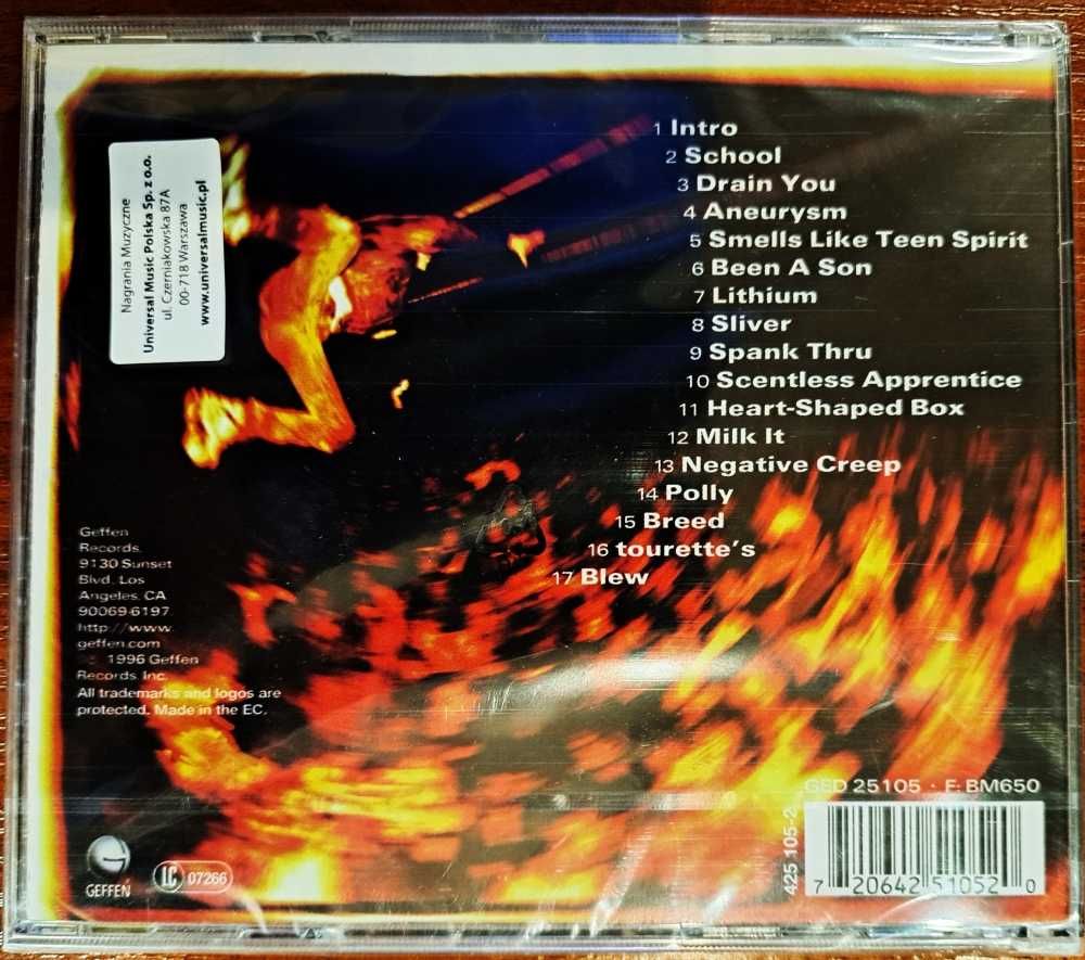 Wspaniały  Album CD NIRVANA -Album From The Muddy Banks Of Wishkah