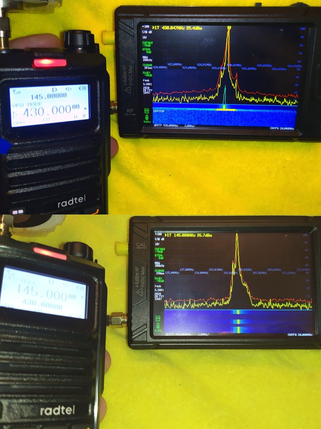Radtel RT-4D DMR AES256 5W аналізатор спектра спектрометр analog spect