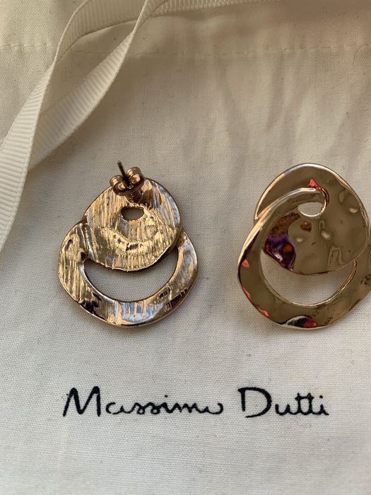 Сережки підвіси трансформери золотисті massimo dutti