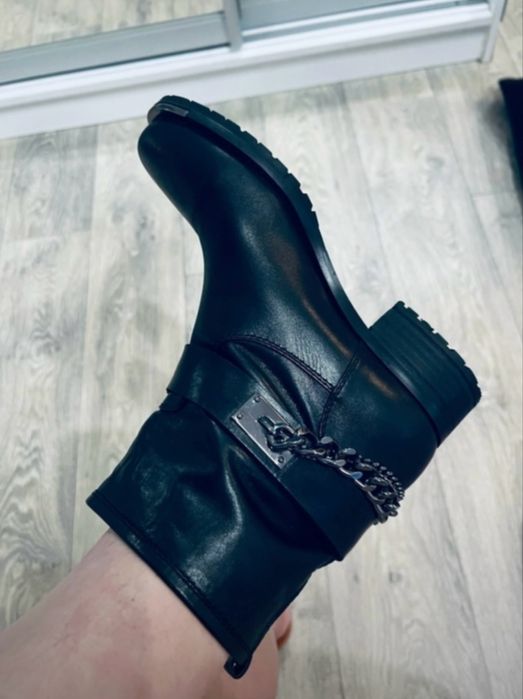 Ботинки сапоги ботфорты челси мюли броги zara attizzare кожа