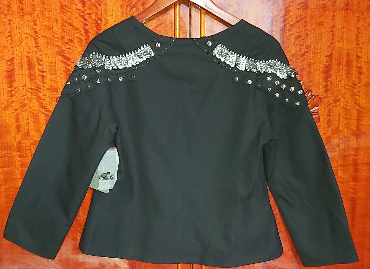 ZARA Basic Nowa Marynarka Kurtka Żakiet z haftem cekiny Rozmiar M