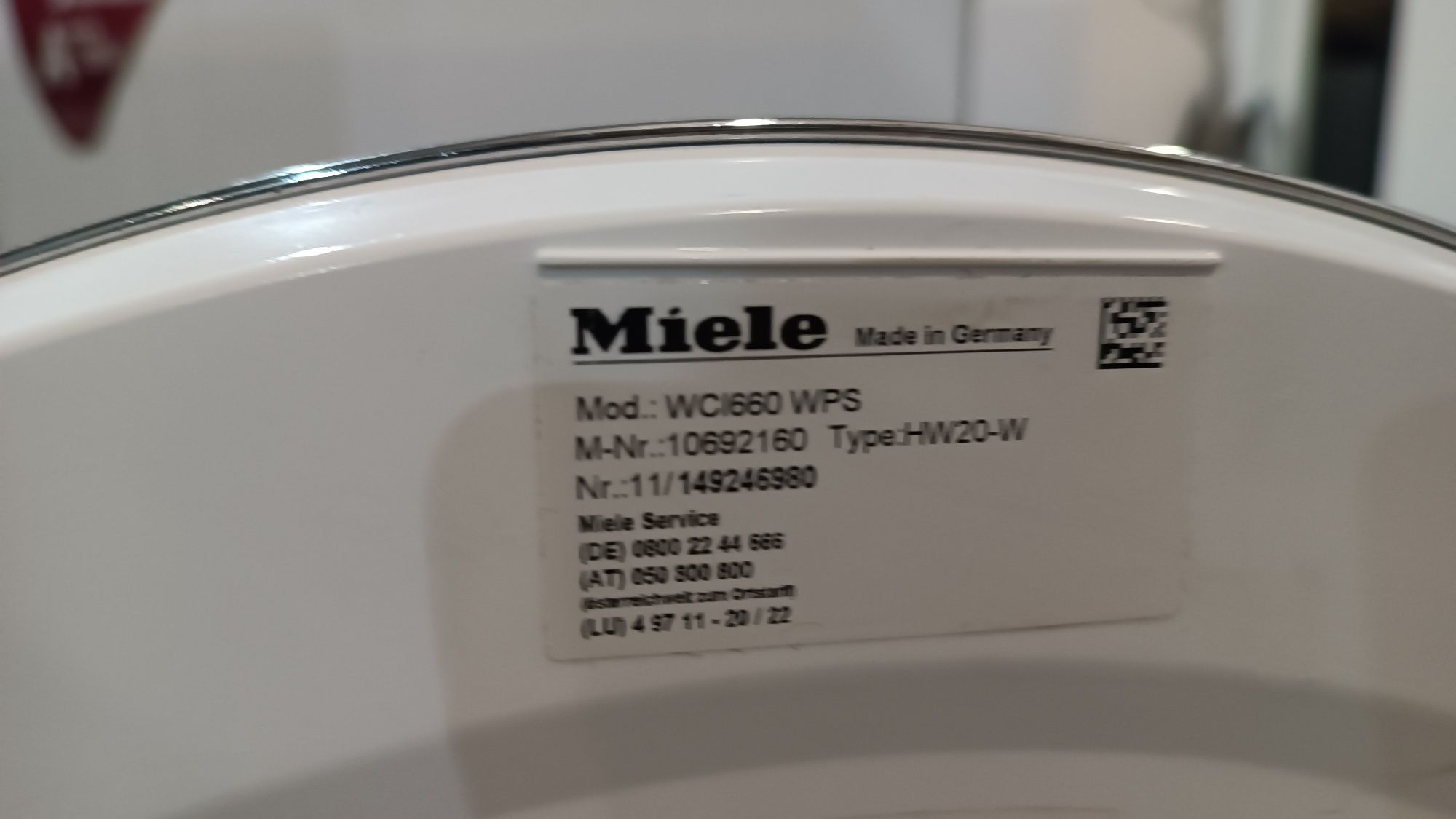 Пральна машина Miele WCI660WPS(Німеччина) 9кг.