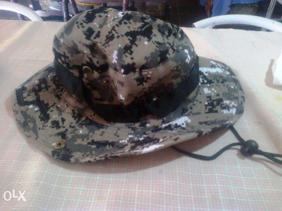 Chapéu boina militar camuflado camuflagem caçador paintball *novo