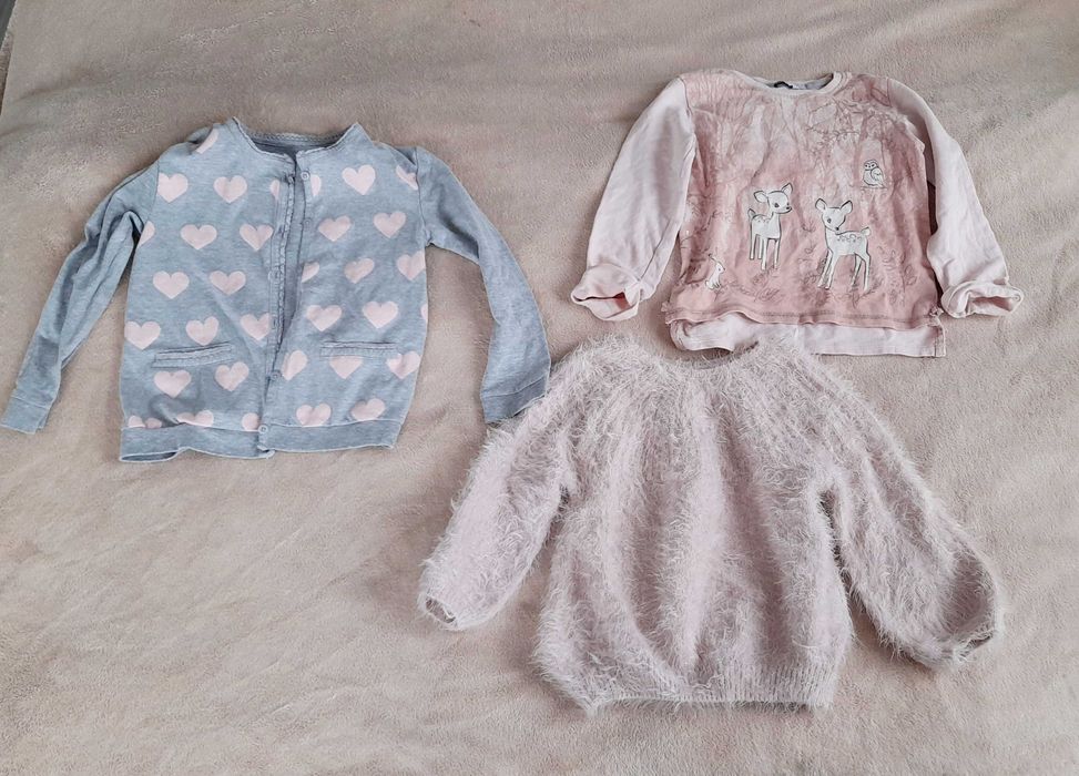 Sweterek i bluzy w rozm. 110, zestaw