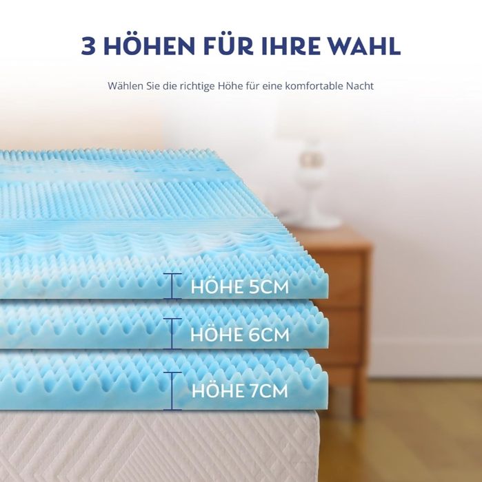 EGO HOME 7-strefowy materac wierzchni z pianki memory 140x200