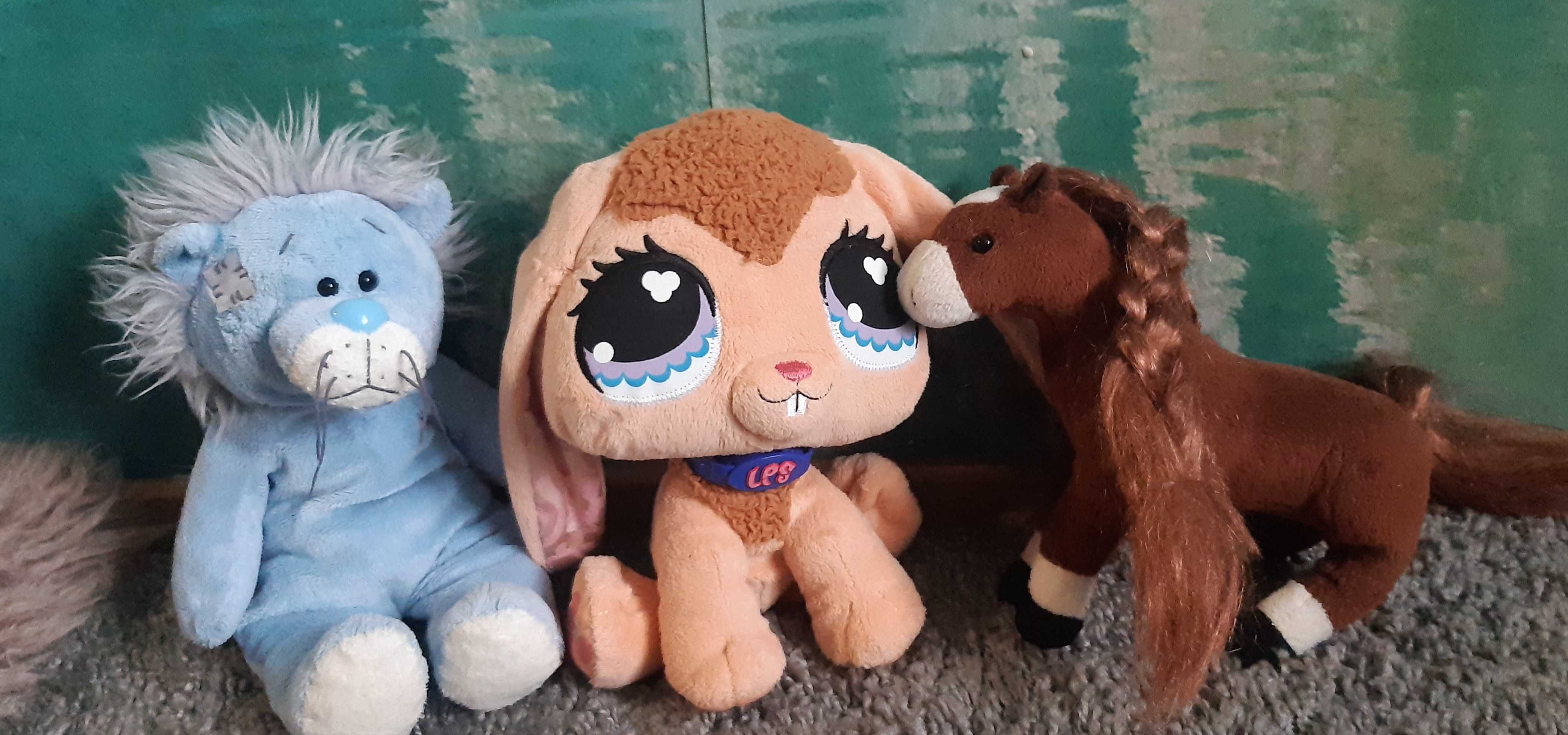 Кролик Bunny Littlest Pet Shop Hasbro.Лев лошарик.друзья Тедди.конь