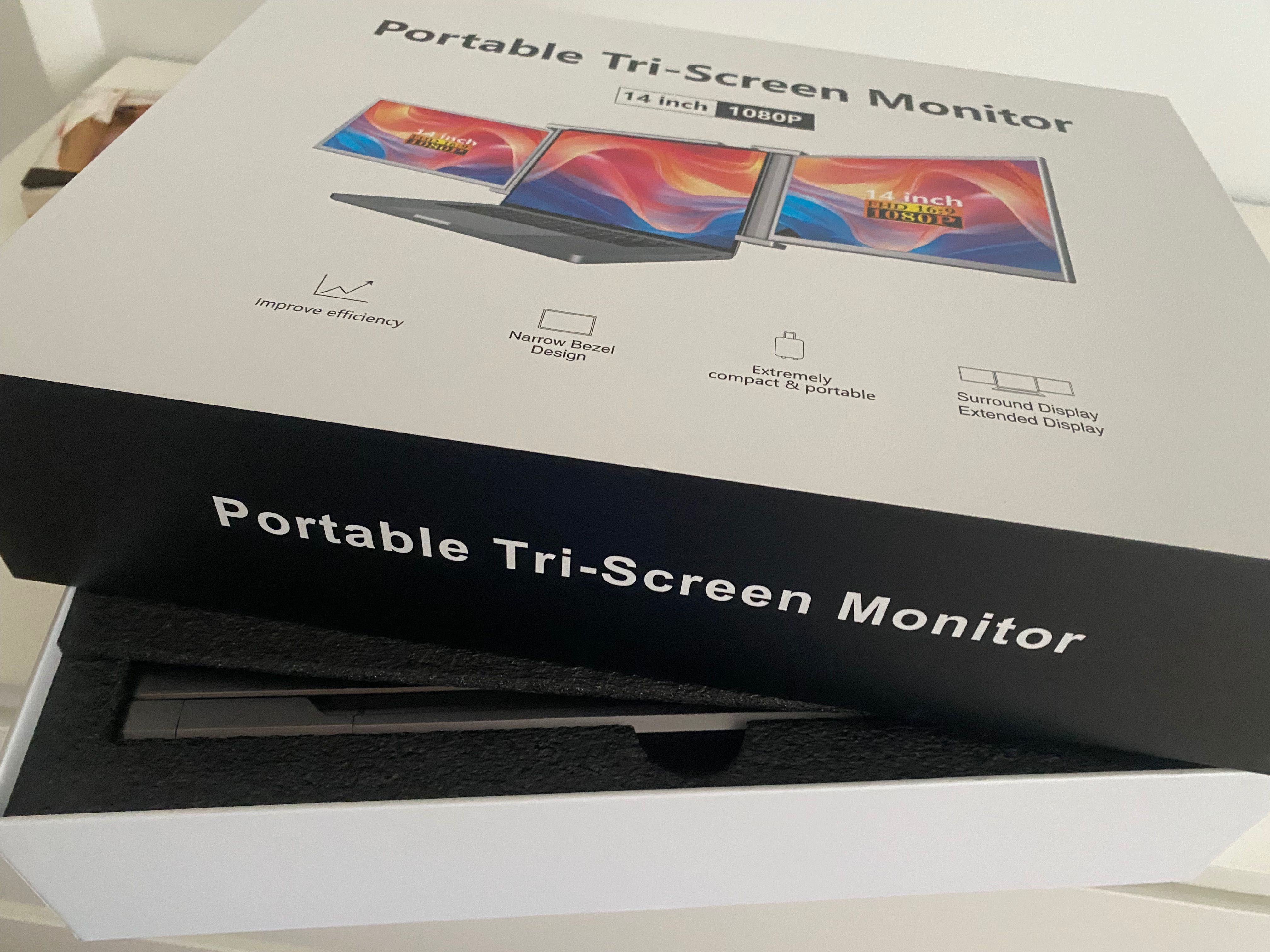 Portable Tri-screen Monitor 14 inch NOVO