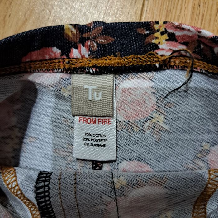 Spodnie, getry, leginsy, TU, 62-68, kwiaty