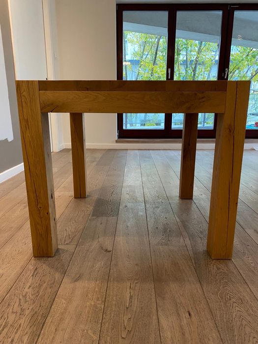 Stol debowy rozkladany 90x90