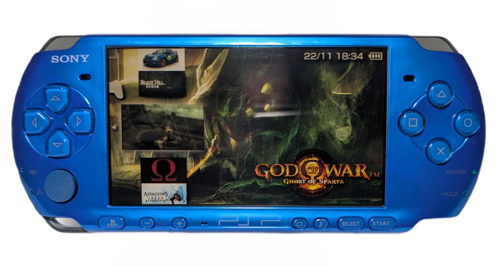 Sony PSP 3004 Blue - ARK4 - 32 GB - BDB Stan -