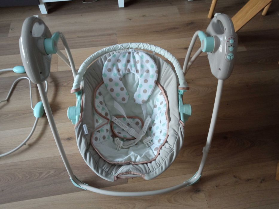 Huśtawka elektryczna + leżaczek bujaczek 2w1