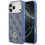 Etui Guess 4G Strass Logo MagSafe na iPhone 17 Pro Max - niebieskie
