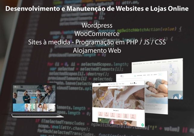 Desenvolvimento de Websites e Lojas Online (Wordpress ou outros)