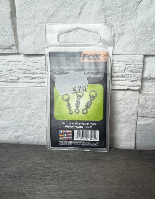 Nowe krętliki z ringiem FOX Edges Flexi Ring Swivels Size 7 – oryginal