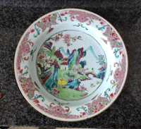 Prato Porcelana China Companhia das Índias reinado Yongzhen Séc.XVIII