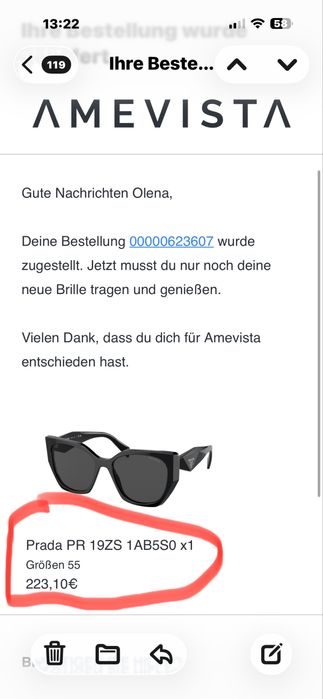 Оригинальные солнцезащитные очки Prada Size 55