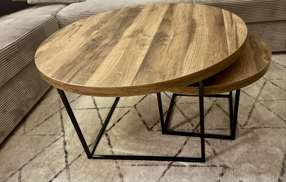 Zestw stolikow kawowych loft