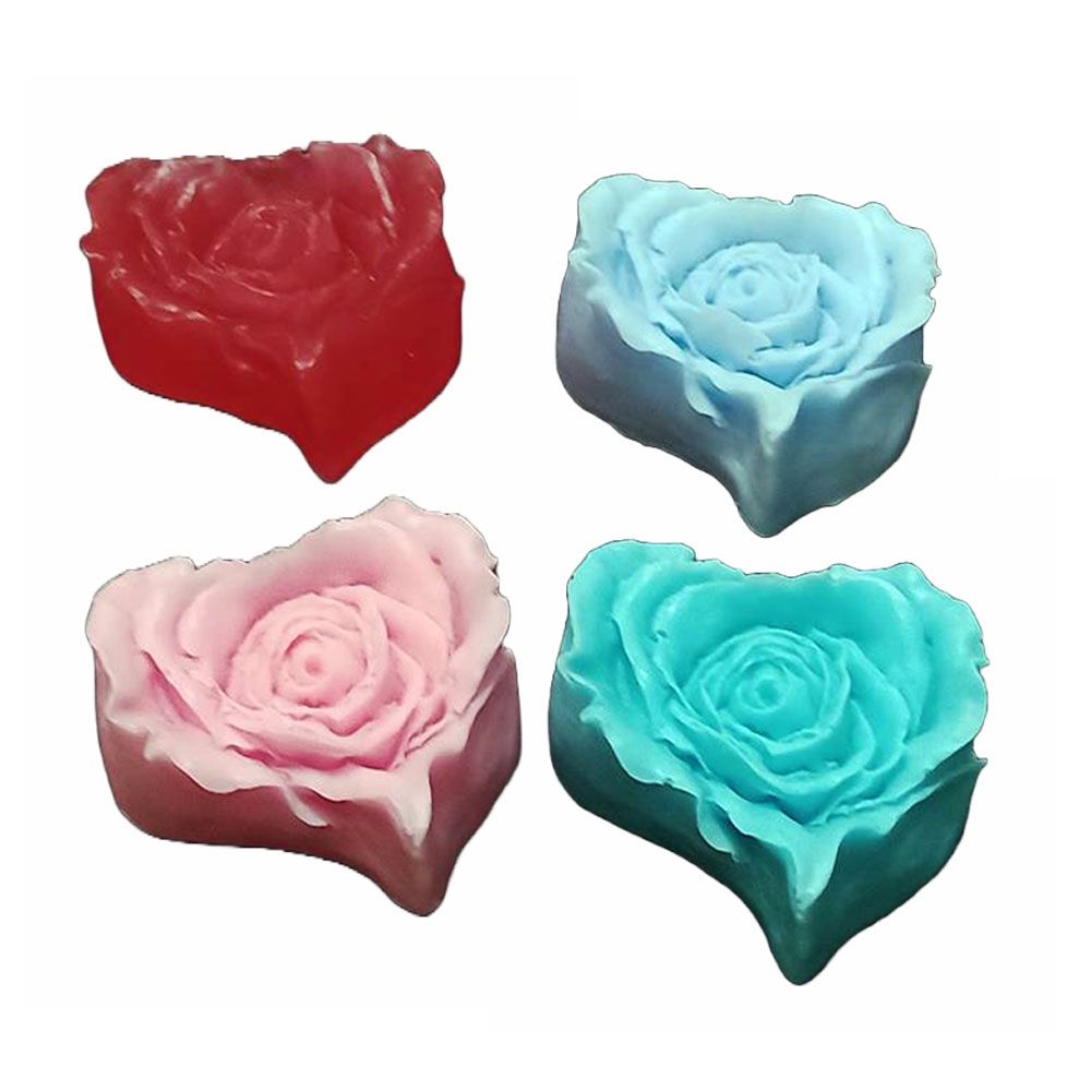 Mini mydełko glicerynowe róża w sercu Walentynki Dzień Babci