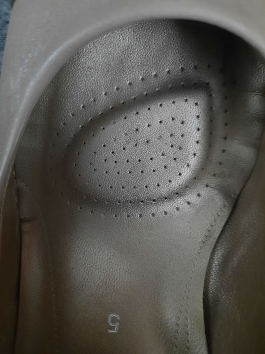 GABOR COMFORT 38 czółenka nude beż pantofle słupek baleriny skóra NOWE