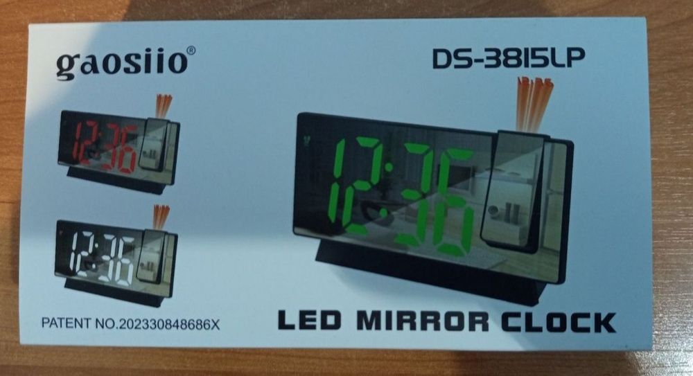 Budzik zegar cyfrowy elektroniczny LED z projektorem