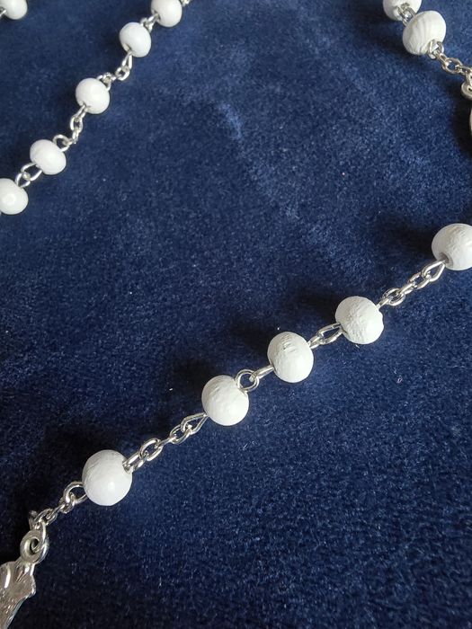 Różaniec NOWY biały