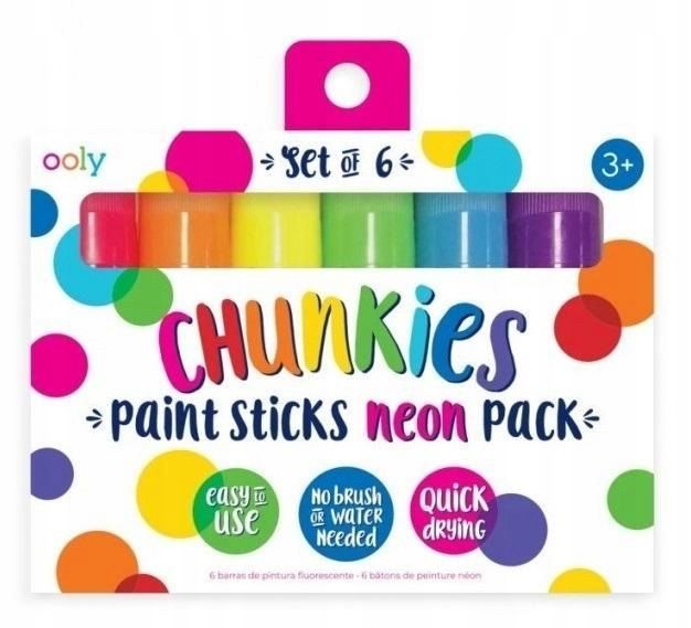 Farby W Kredce Chunkies Paint Sticks Neon 6szt