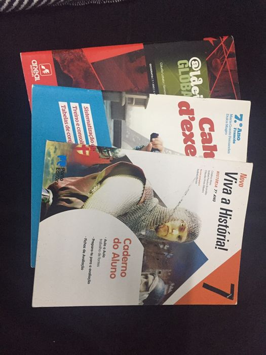 Cadernos escolares 7, 8 e 9