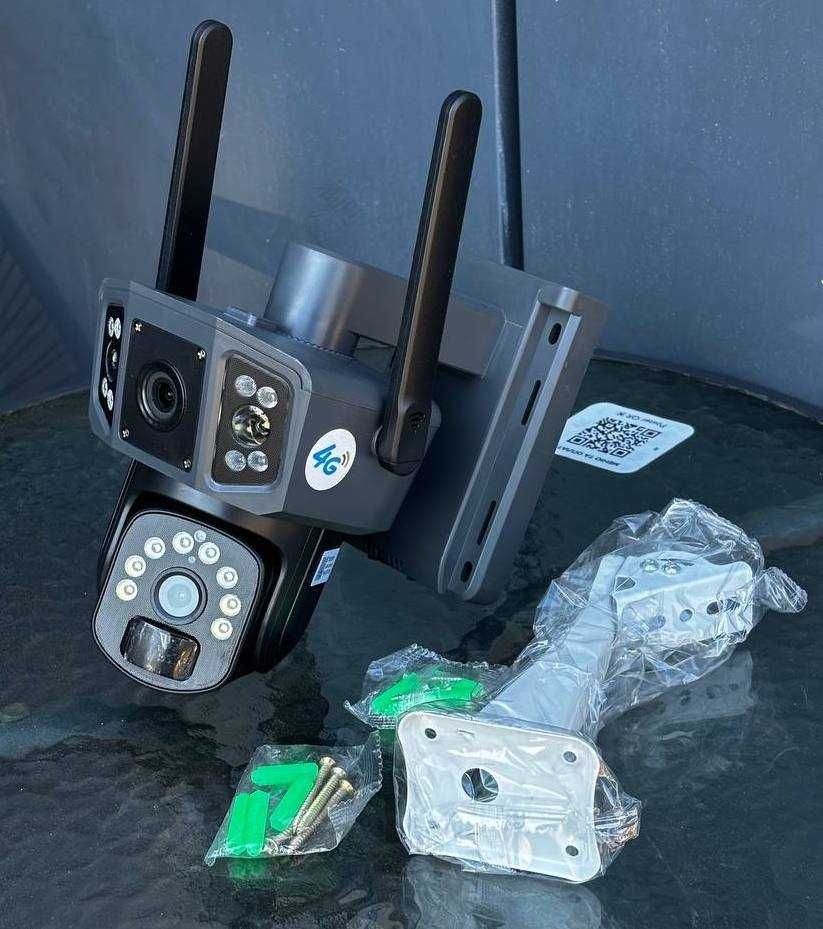 Аккумуляторная 4G Камера на солнечной панели видеонаблюдение уличная