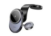 Автомобильный держатель Hoco HW28 MagSafe 2-in-1 для Apple Watch 15W