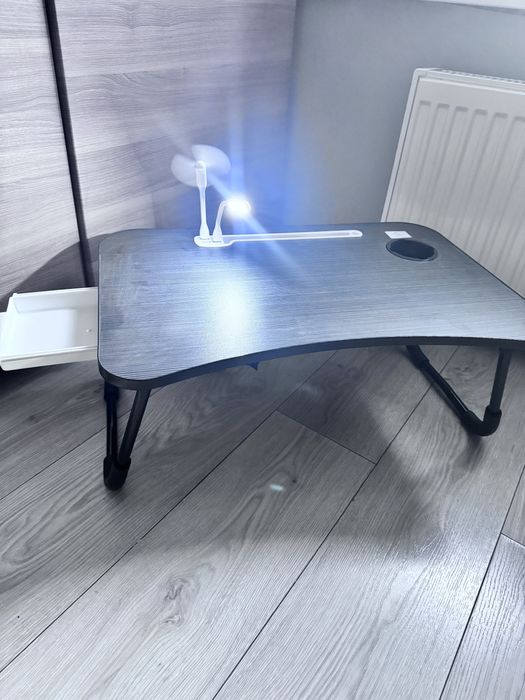 Stolik rozkladany nowy + wiatrak i lampka