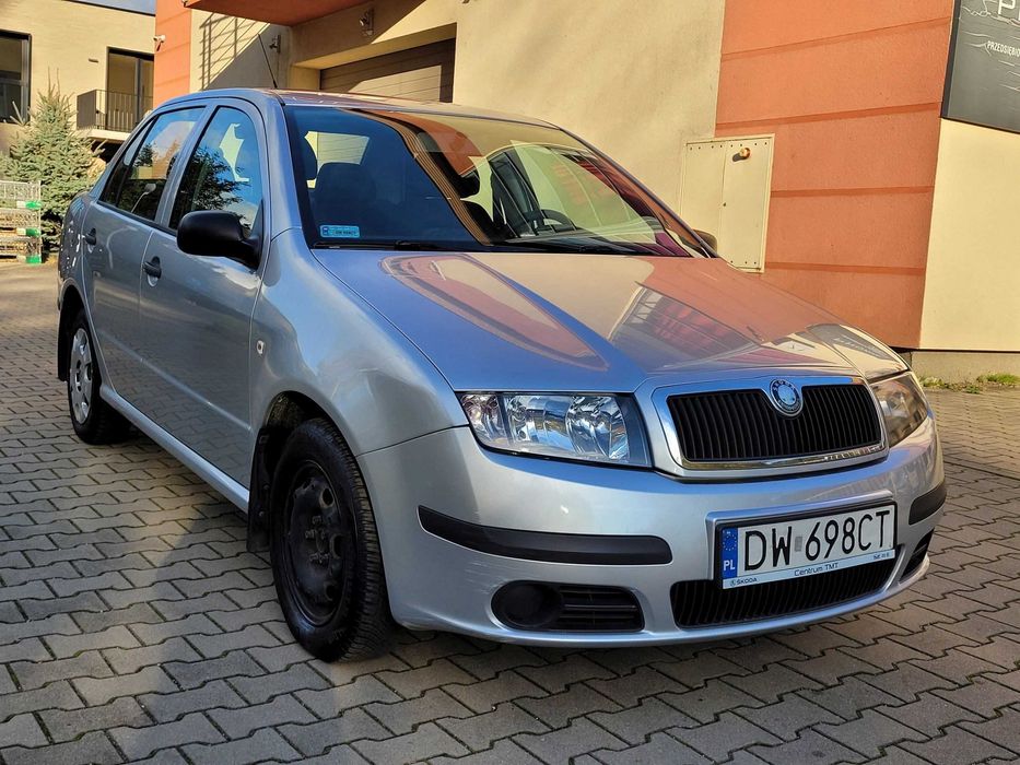Skoda Fabia I 1.4 SEDAN benz.80KM, Niski przebieg, KLIMA, czujniki tył