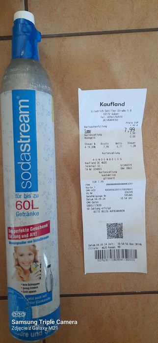 SodaStream. Co2. Cylinder. Gaz.