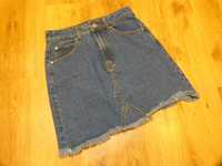 Nasty Gal spódnica jeans postrzępiona rozm 36 S
