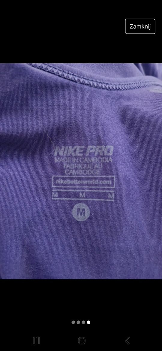 Bluzka Nike PRO fioletowa