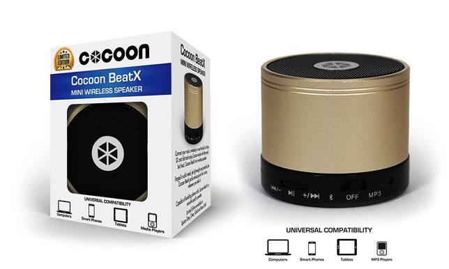 Bezprzewodowy Głośnik Bluetooth - Cocoon Beatx - Złoty